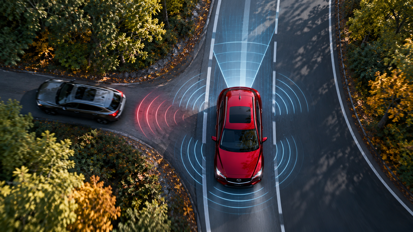pendiente de la imagen; debe describir lo visible e incluir “Mazda i-ACTIVSENSE” si resulta natural.